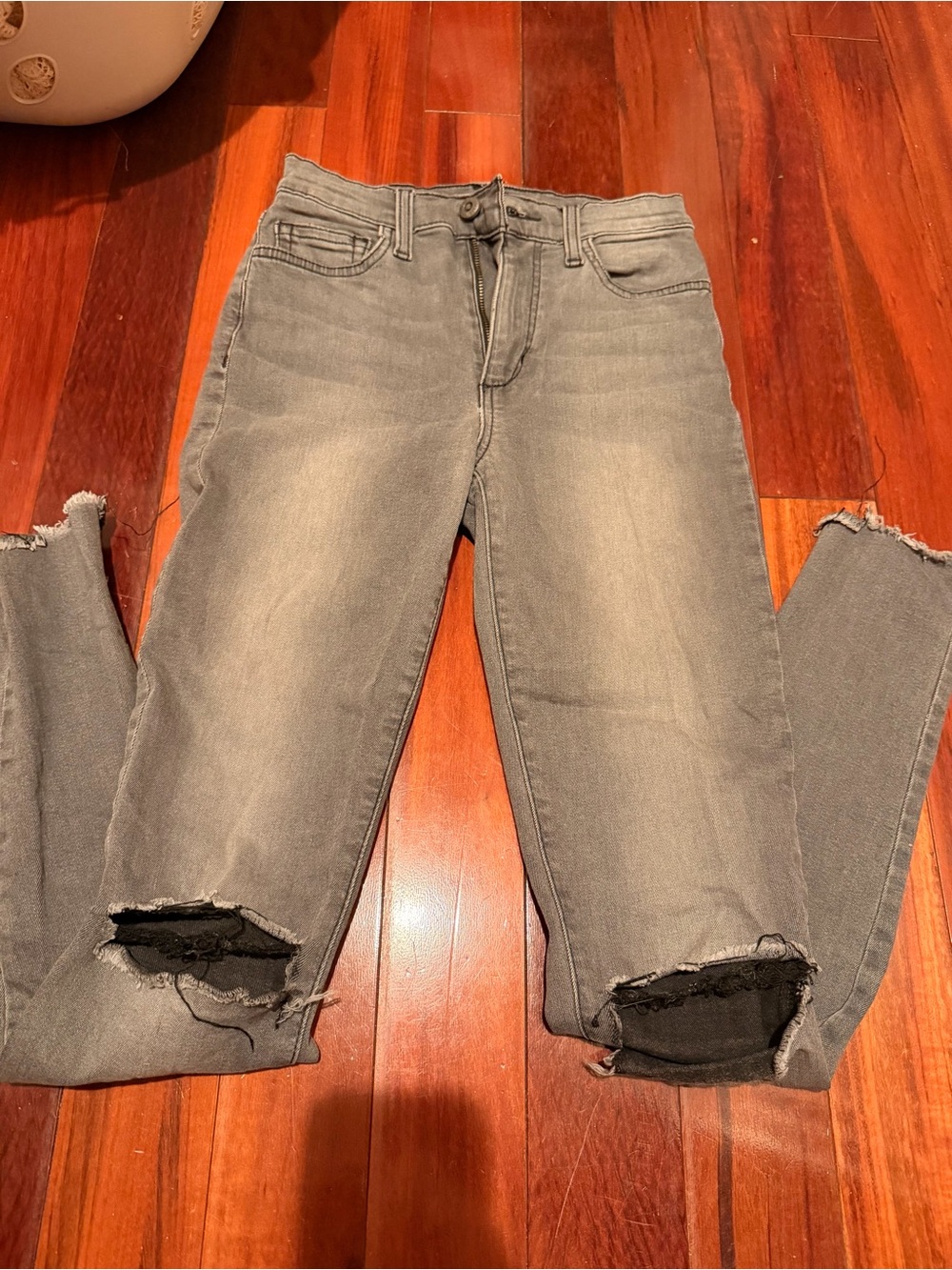 Gray Joe’s High Rise Skinny with Black Distresses Women's Jeans W24